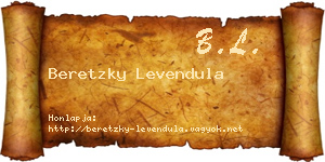 Beretzky Levendula névjegykártya